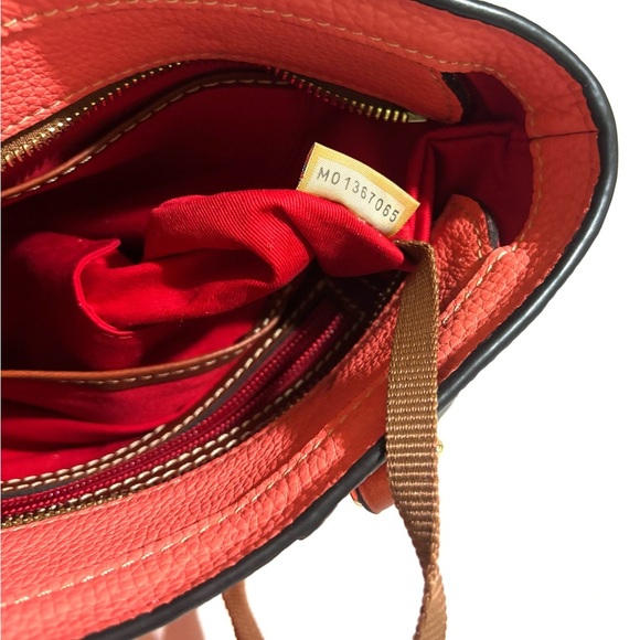 Dooney & Bourke coral  and Brown Shoulder Bag with Leather Straps - Picture 14 of 14